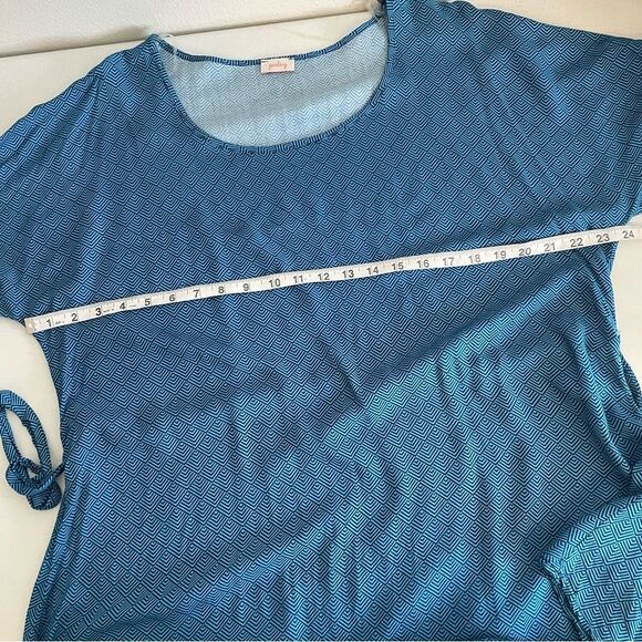 Pixley Martin Tie Waist Geometric Print Tunic Top Size XL - Picture 14 of 16